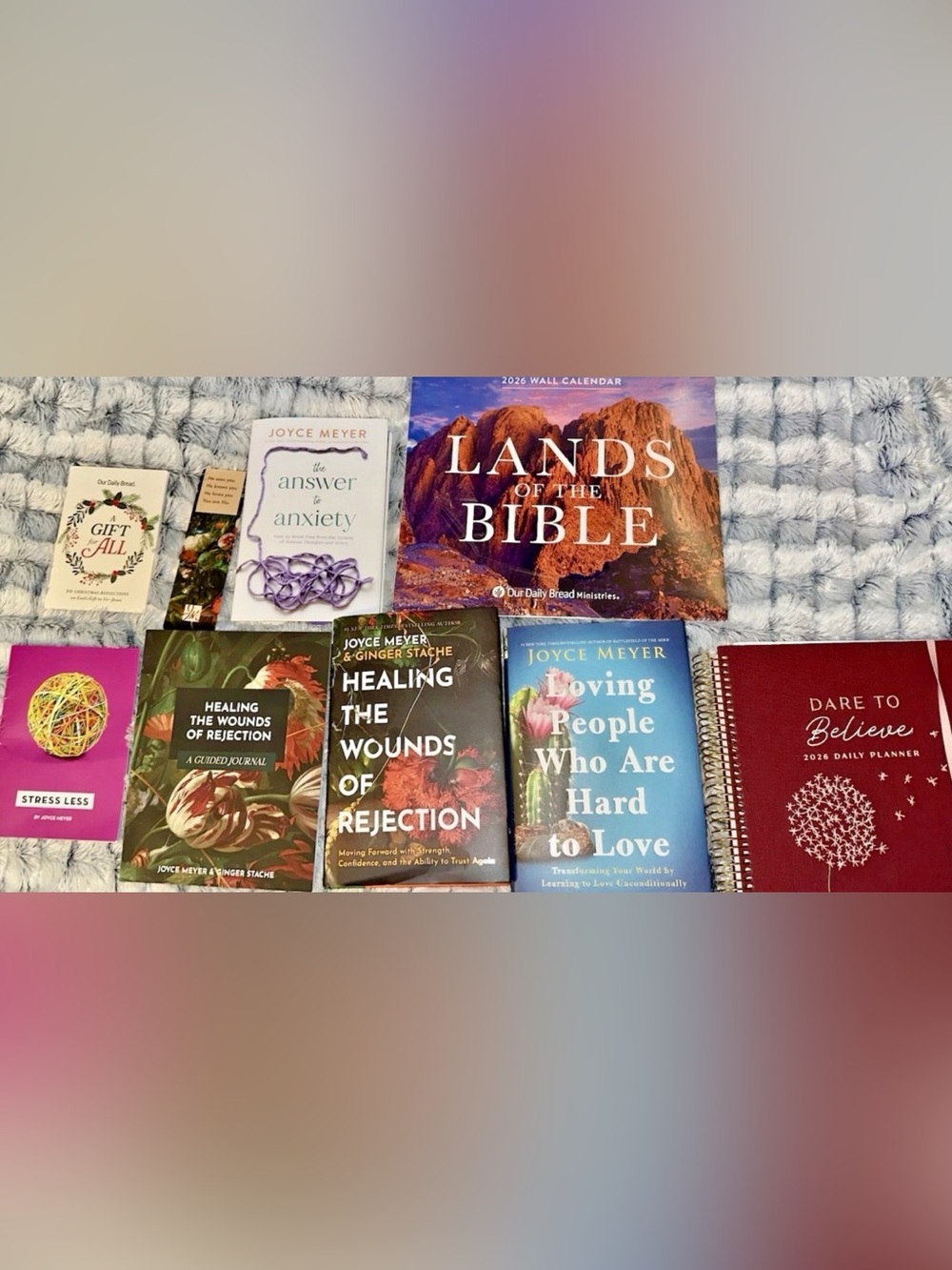 12PC Lot Joyce Myers Healing Wound Rejection ~2026 Dare To Believe Daily Planner